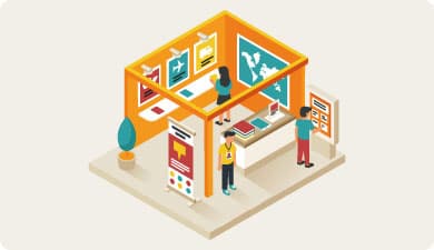 부스 오픈면에 따른 종류: 코너부스, 아일랜드부스?