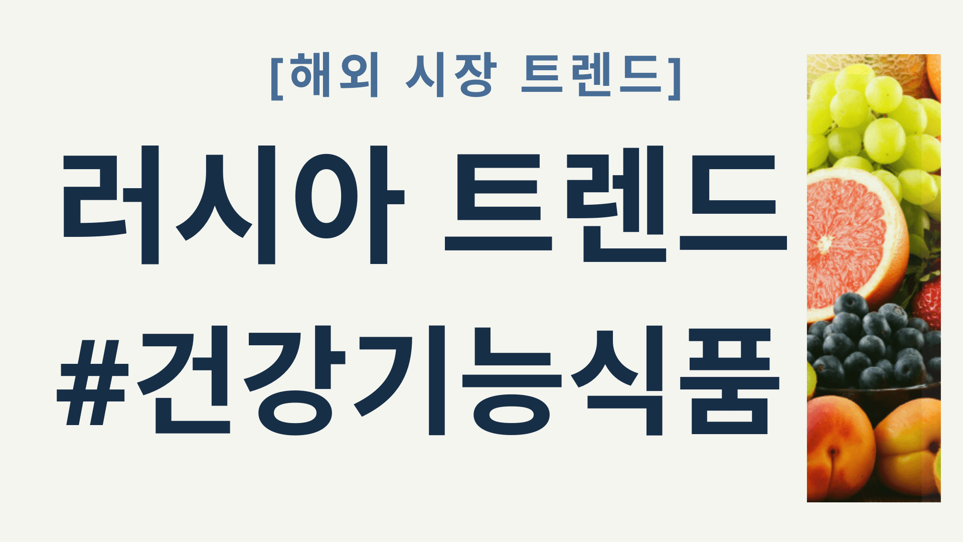 러시아 식품 시장 #건강기능식품