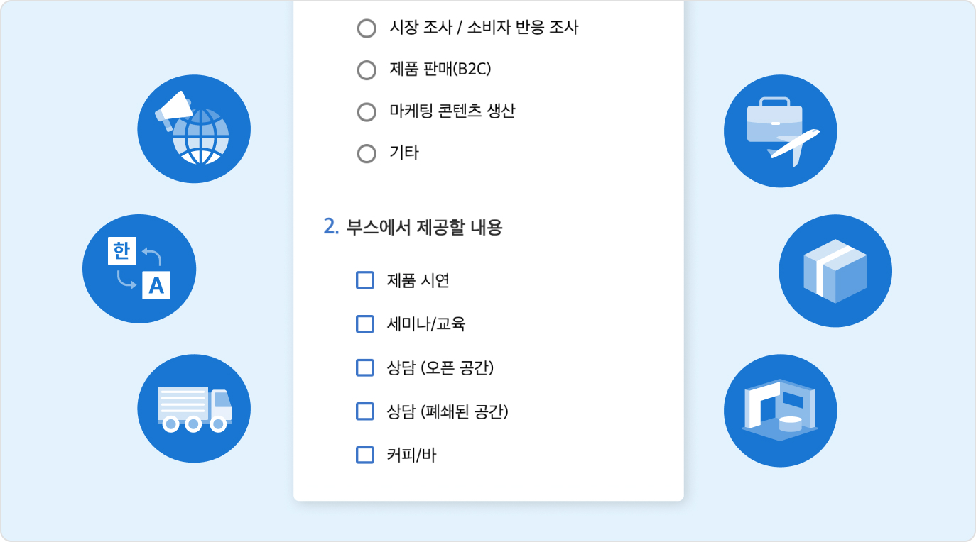 해외박람회 전문 파트너사 매칭